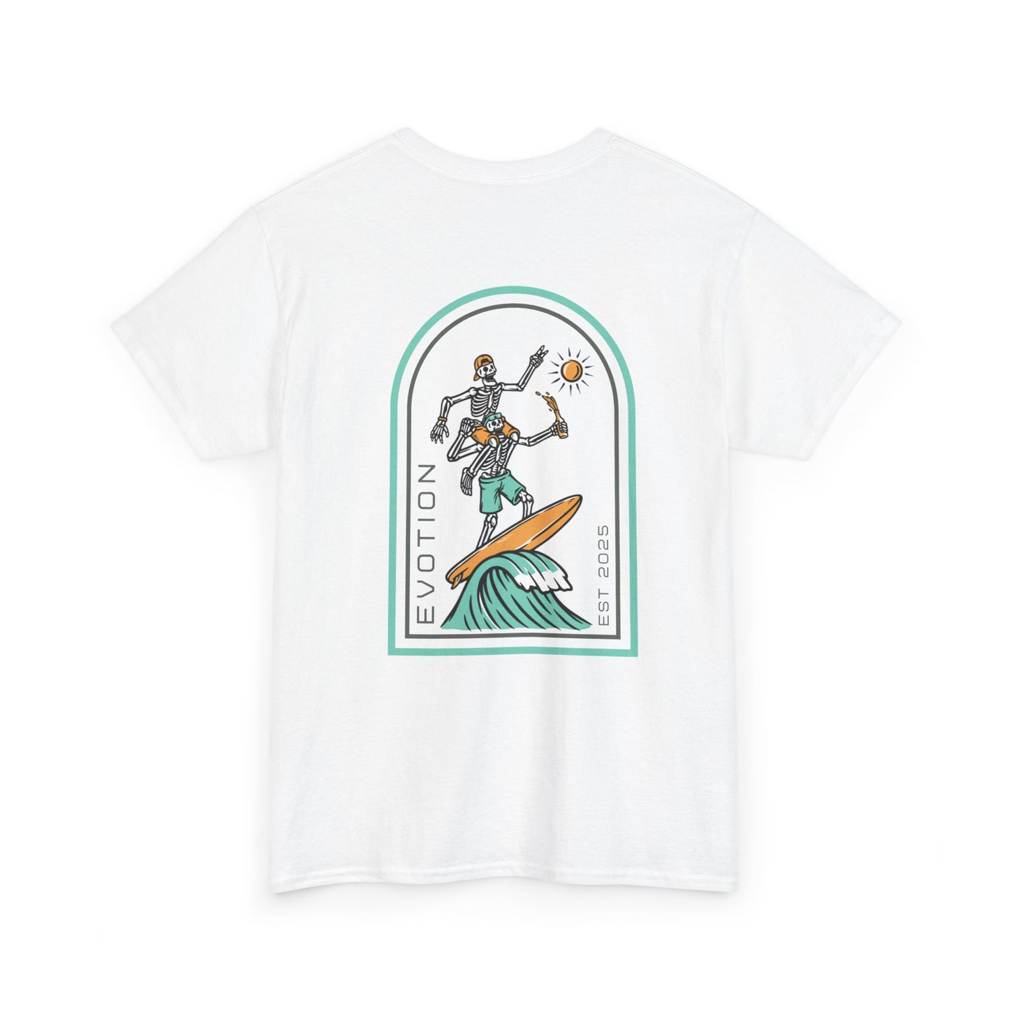 Evotion Surf Skeleton Tee – Unisex Skate, Surf & Streetwear T-Shirt