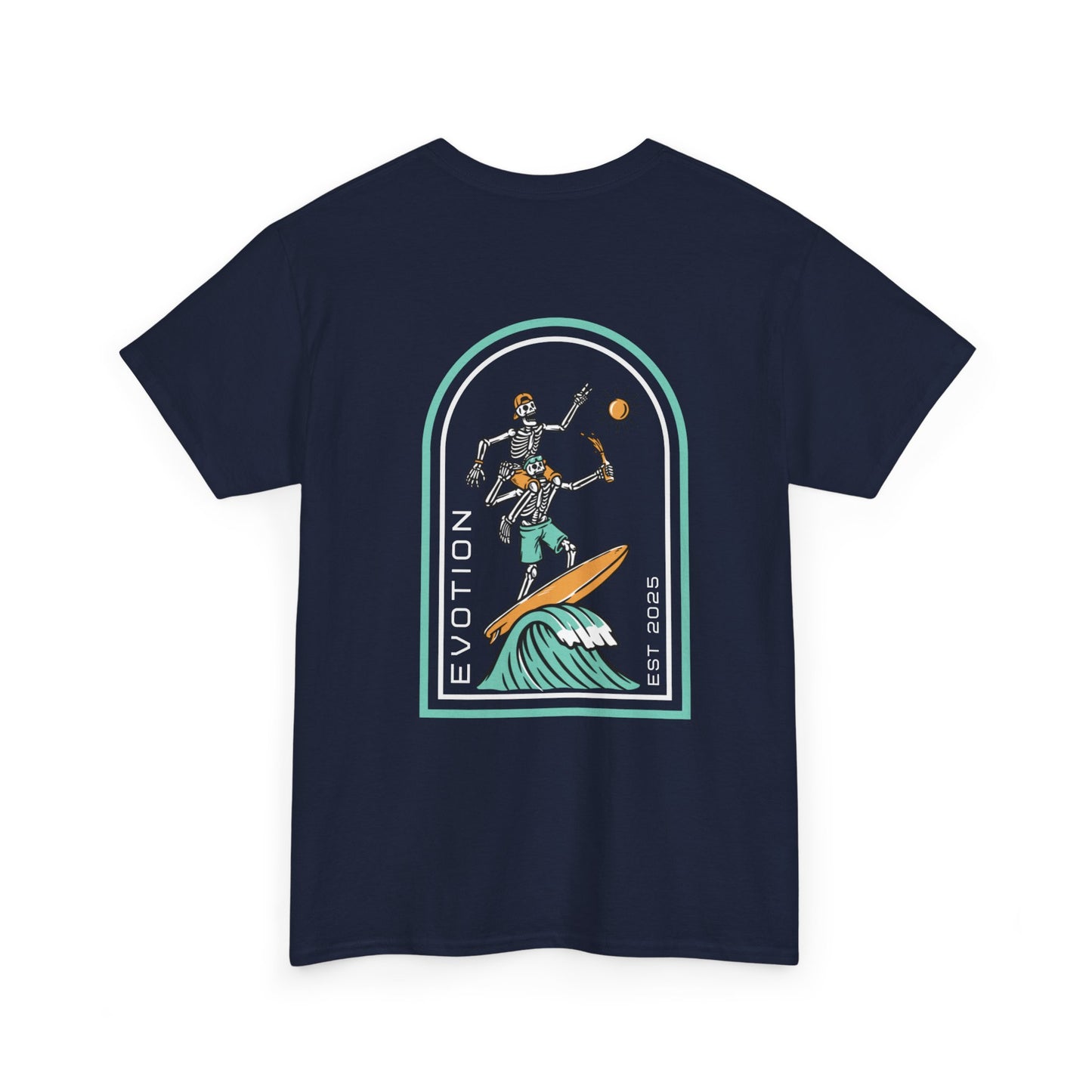 Evotion Surf Skeleton Tee – Unisex Skate, Surf & Streetwear T-Shirt