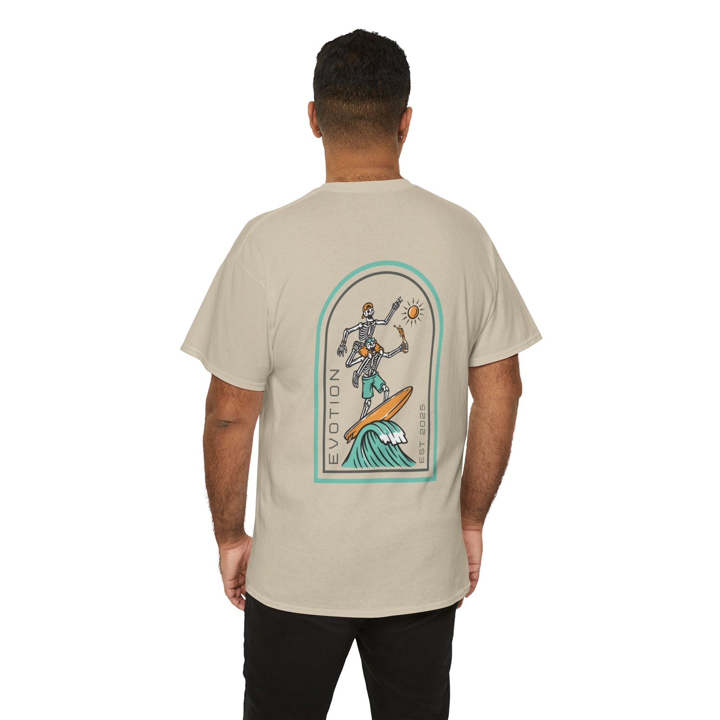 Evotion Surf Skeleton Tee – Unisex Skate, Surf & Streetwear T-Shirt