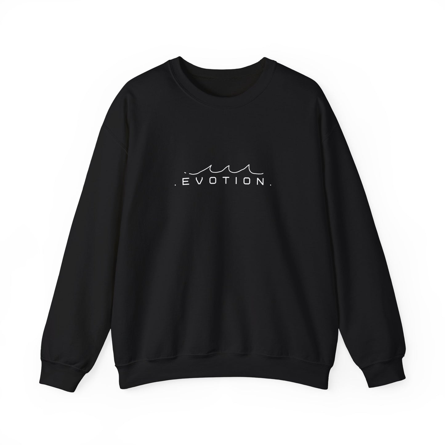 Evotion Wave Inspired Crewneck Sweatshirt – Minimal Streetwear for Skate & Surf Life