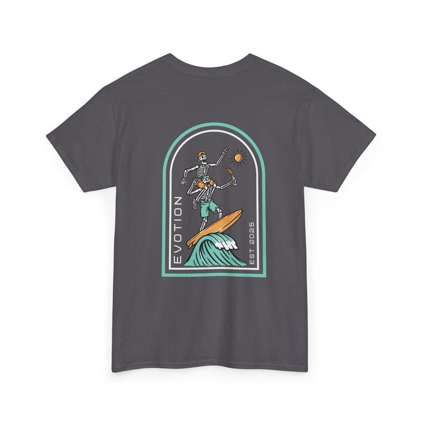 Evotion Surf Skeleton Tee – Unisex Skate, Surf & Streetwear T-Shirt