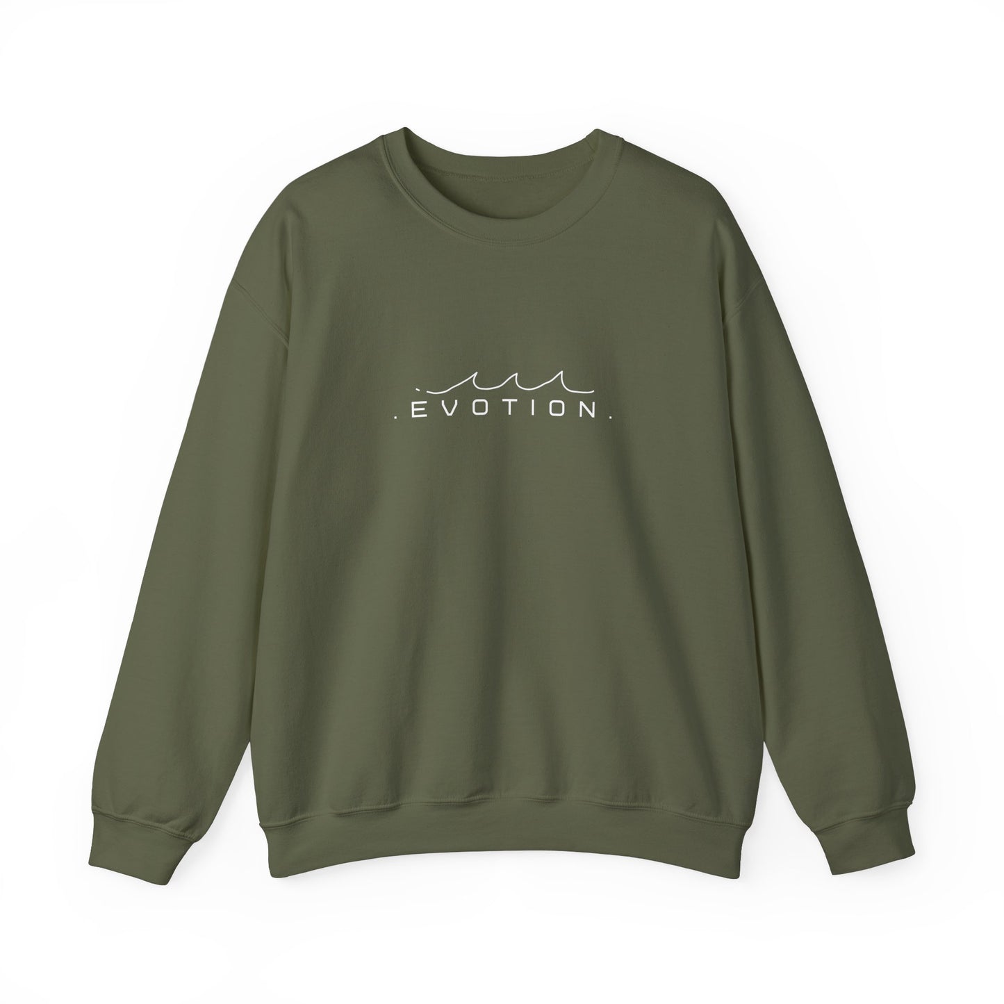 Evotion Wave Inspired Crewneck Sweatshirt – Minimal Streetwear for Skate & Surf Life