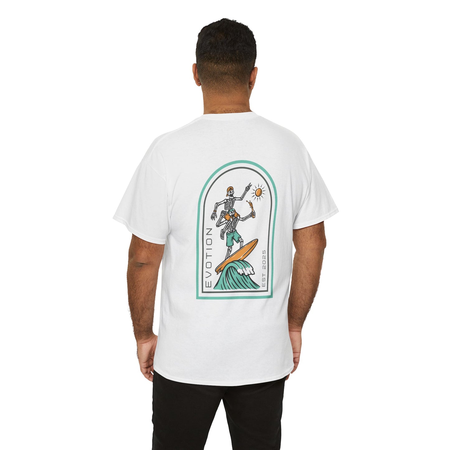 Evotion Surf Skeleton Tee – Unisex Skate, Surf & Streetwear T-Shirt