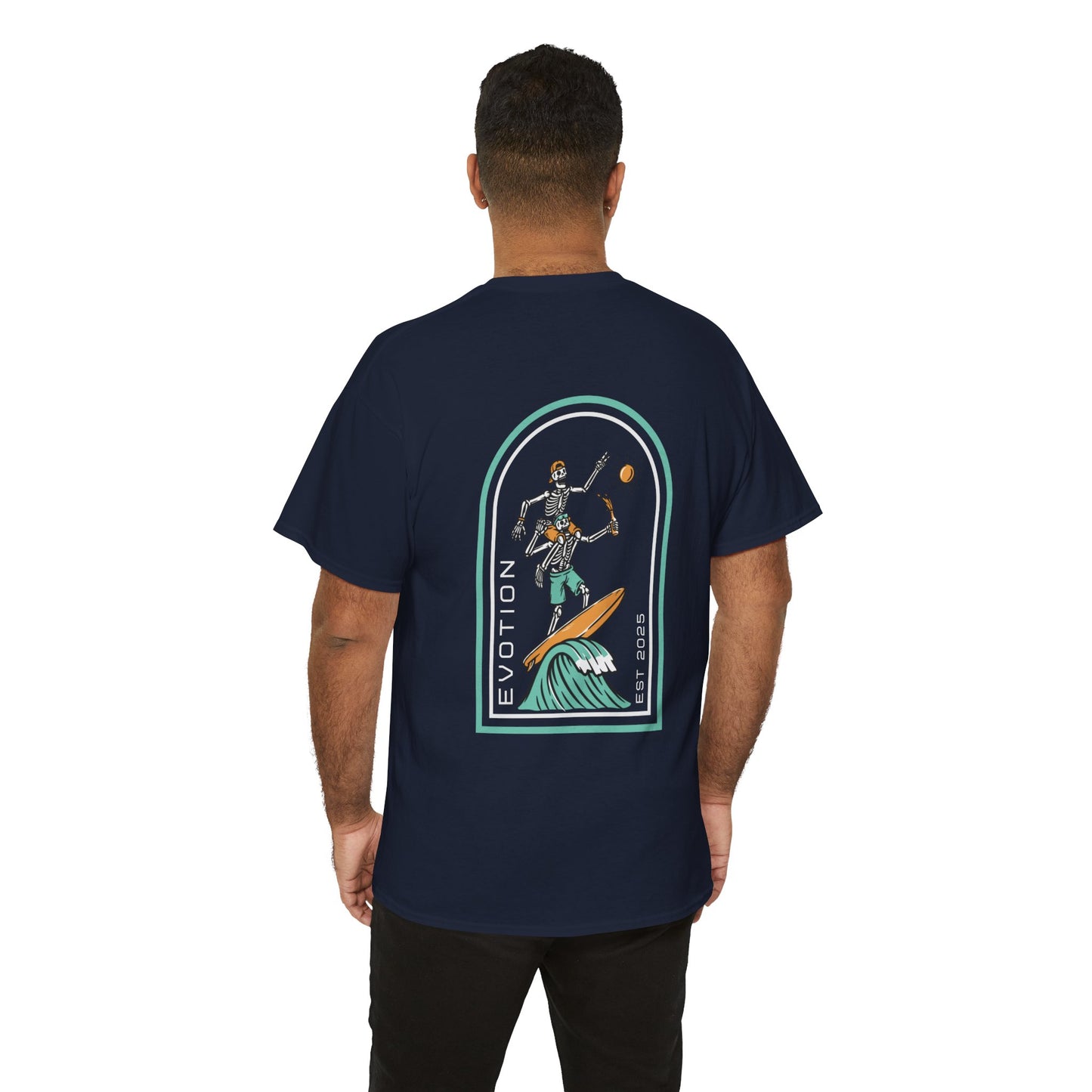 Evotion Surf Skeleton Tee – Unisex Skate, Surf & Streetwear T-Shirt