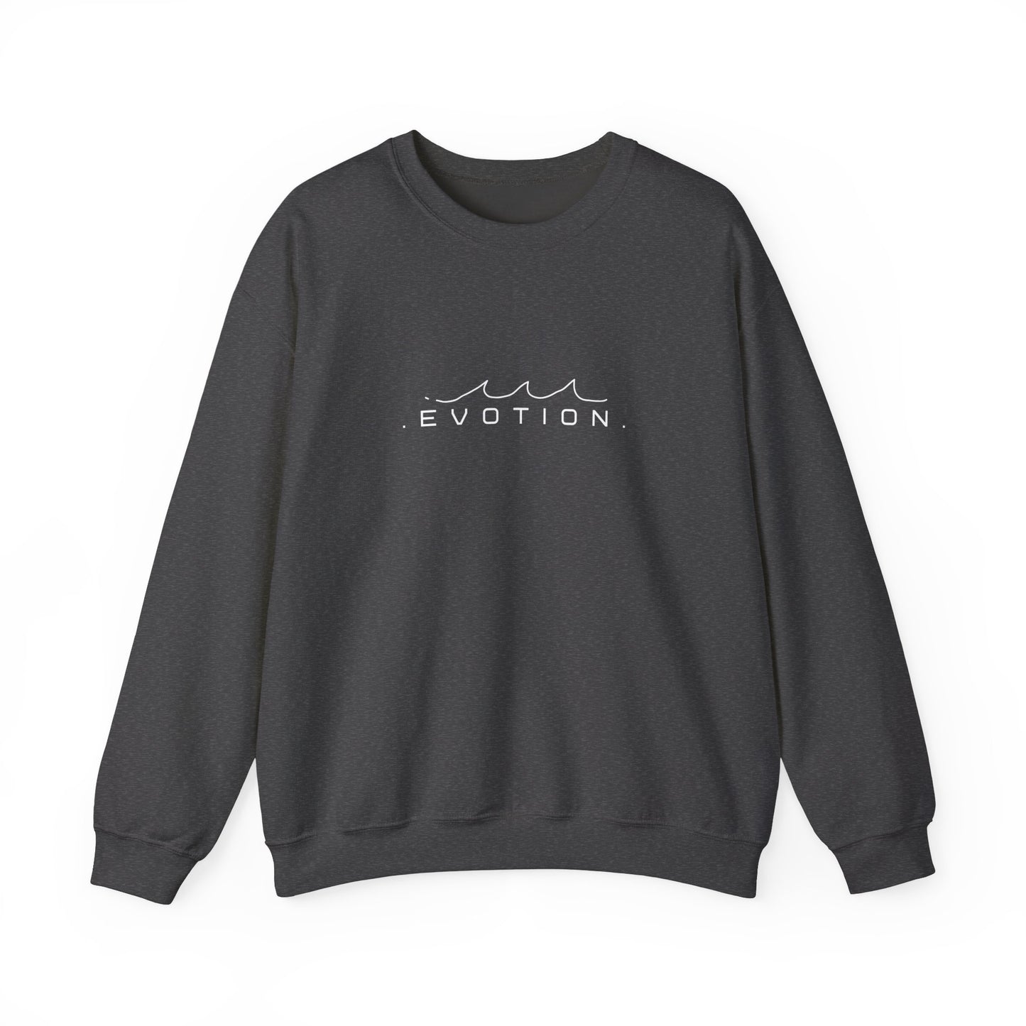 Evotion Wave Inspired Crewneck Sweatshirt – Minimal Streetwear for Skate & Surf Life
