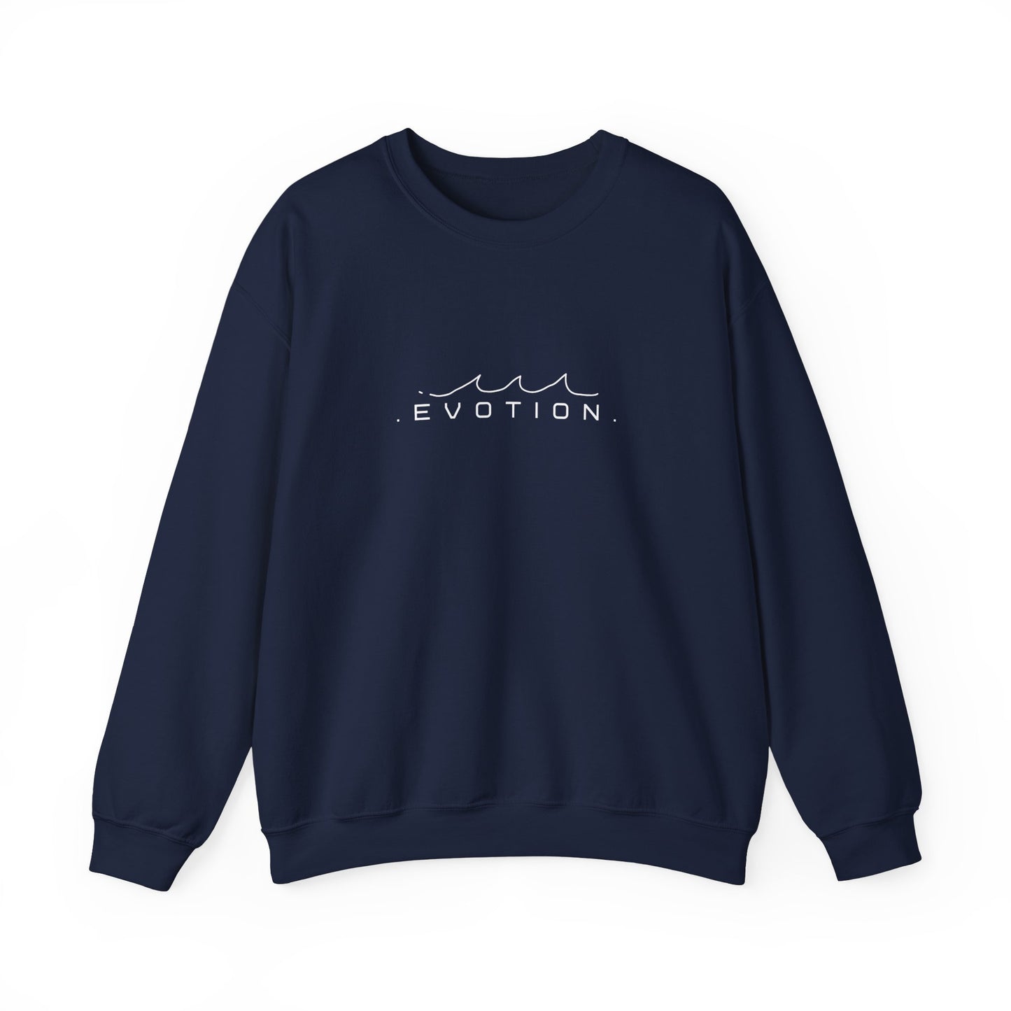 Evotion Wave Inspired Crewneck Sweatshirt – Minimal Streetwear for Skate & Surf Life