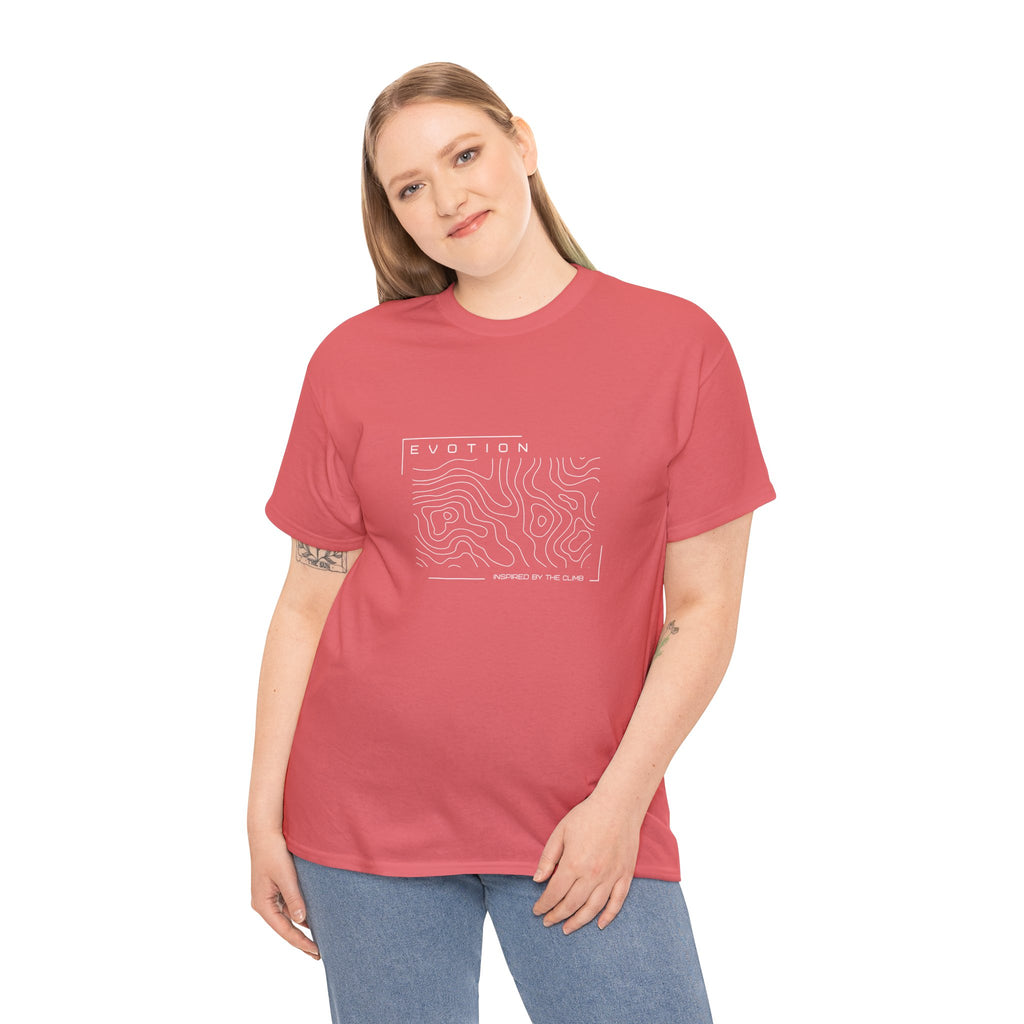 Evotion Contour Map Inspired Tee – Unisex Skate, Surf & Streetwear T-Shirt