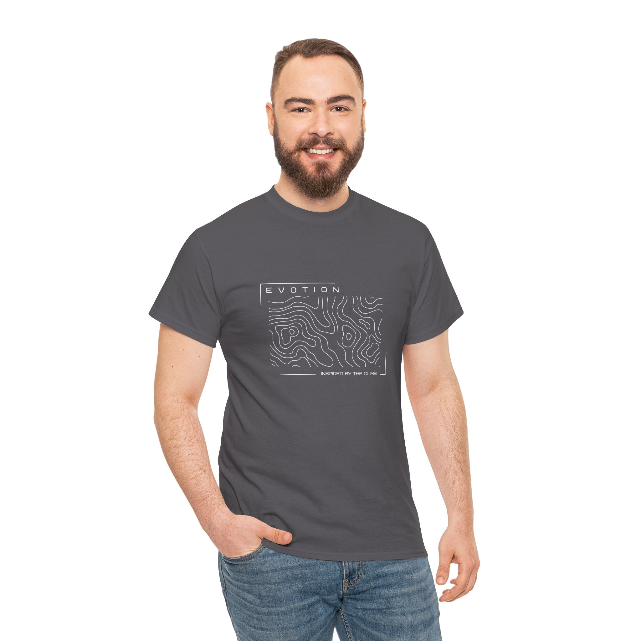 Evotion Contour Map Inspired Tee – Unisex Skate, Surf & Streetwear T-Shirt