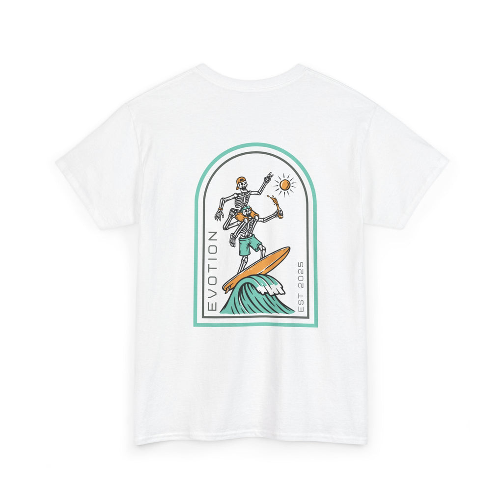 Evotion Surf Skeleton Tee – Unisex Skate, Surf & Streetwear T-Shirt