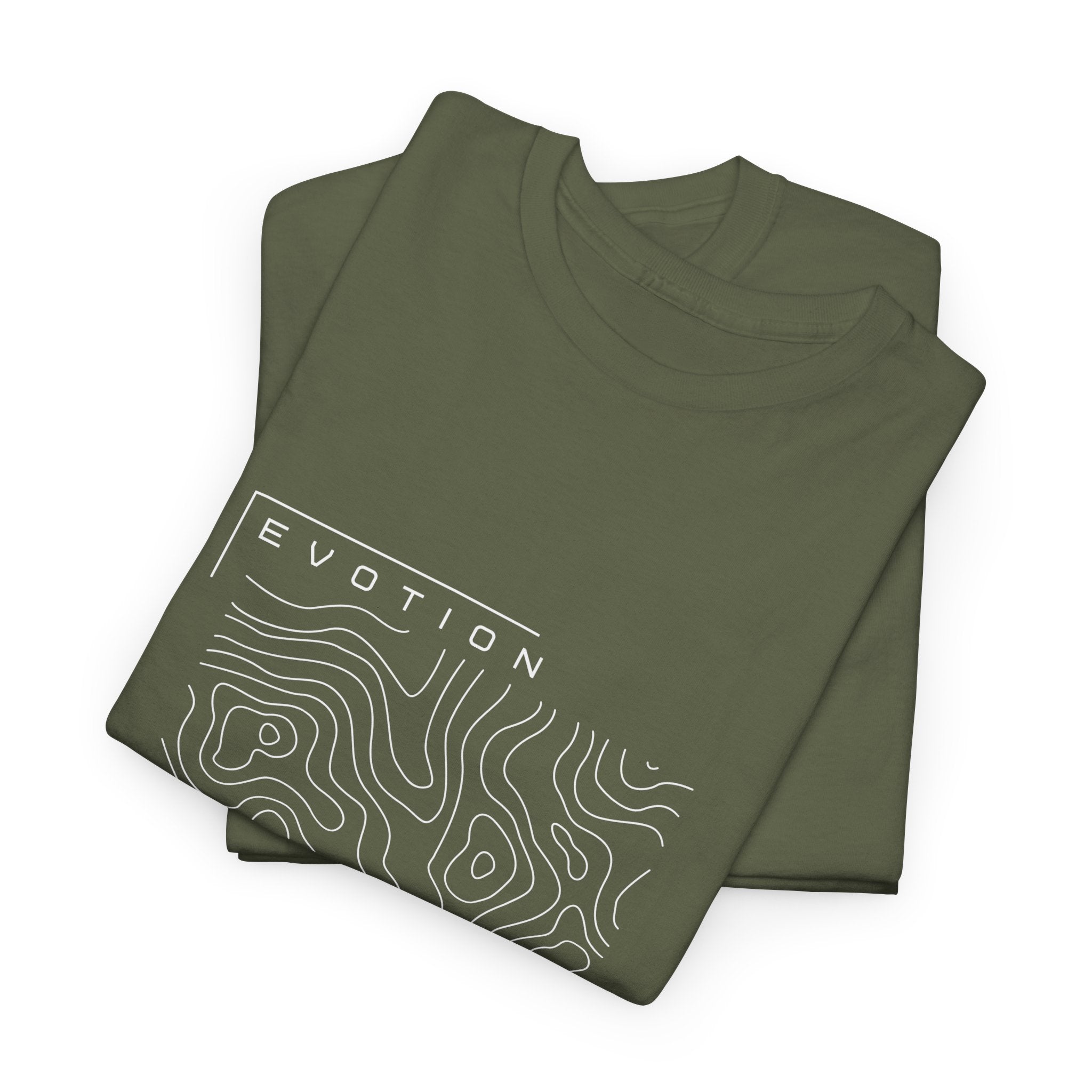 Evotion Contour Map Inspired Tee – Unisex Skate, Surf & Streetwear T-Shirt