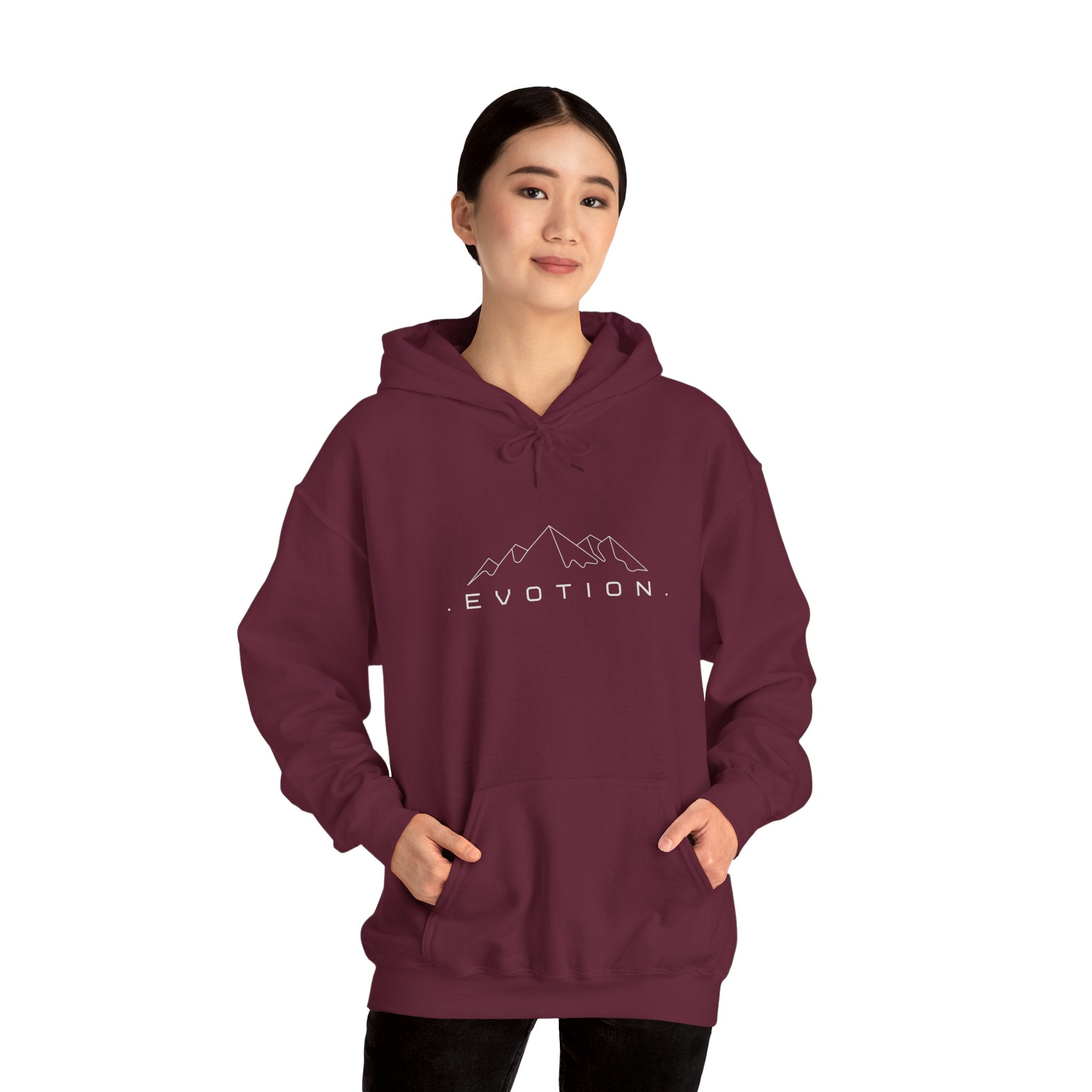 Evotion Inspirational Mountaineer Heavyweight Hoodie – Skate & Surf Pullover for Everyday Hustle
