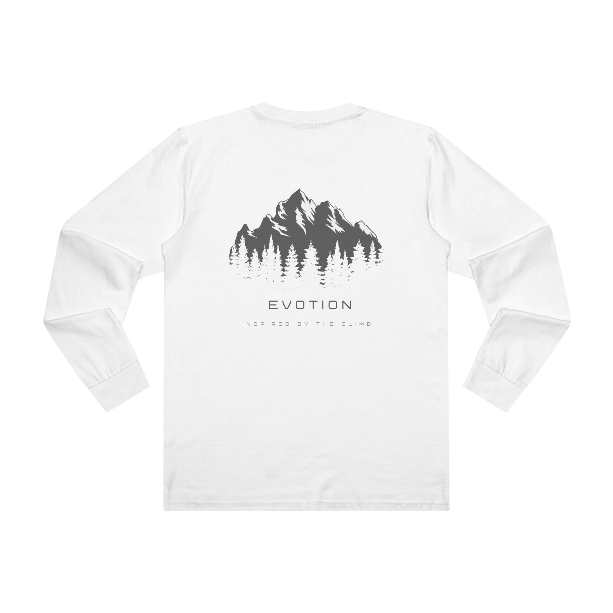 Evotion Mountain Inspired Long Sleeve Tee – Unisex Skate & Surf Streetwear Layer