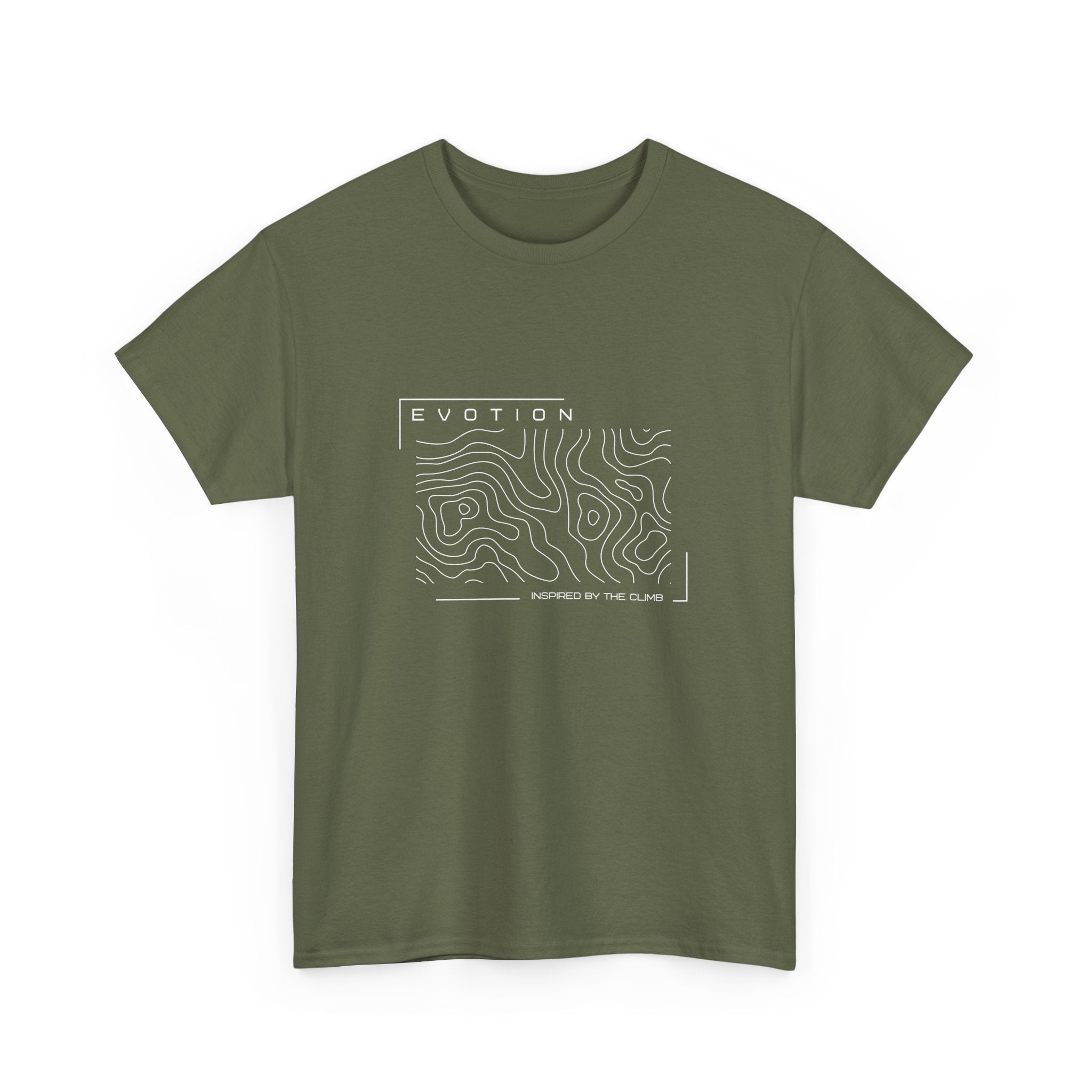 Evotion Contour Map Inspired Tee – Unisex Skate, Surf & Streetwear T-Shirt