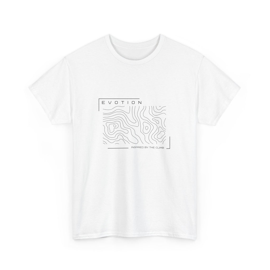 Evotion Contour Map Inspired Tee – Unisex Skate, Surf & Streetwear T-Shirt