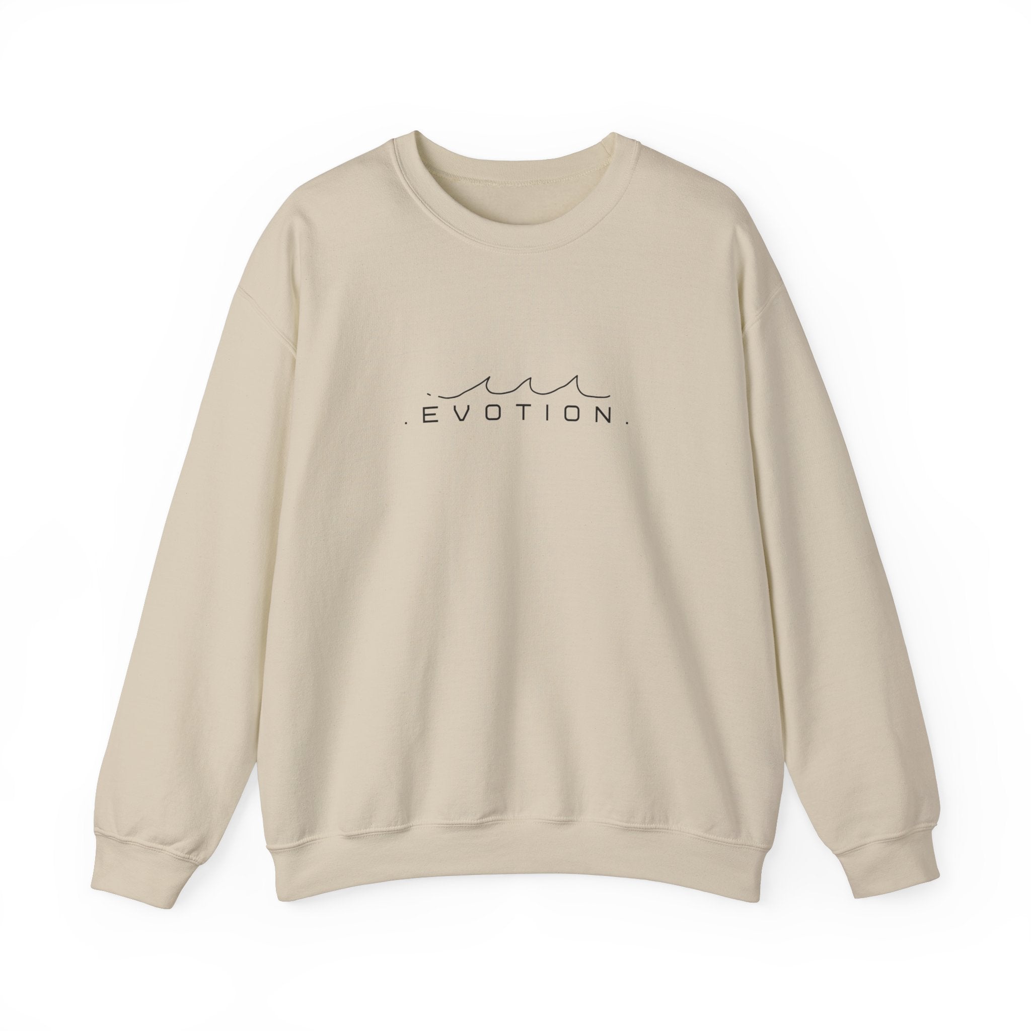 Evotion Wave Inspired Crewneck Sweatshirt – Minimal Streetwear for Skate & Surf Life