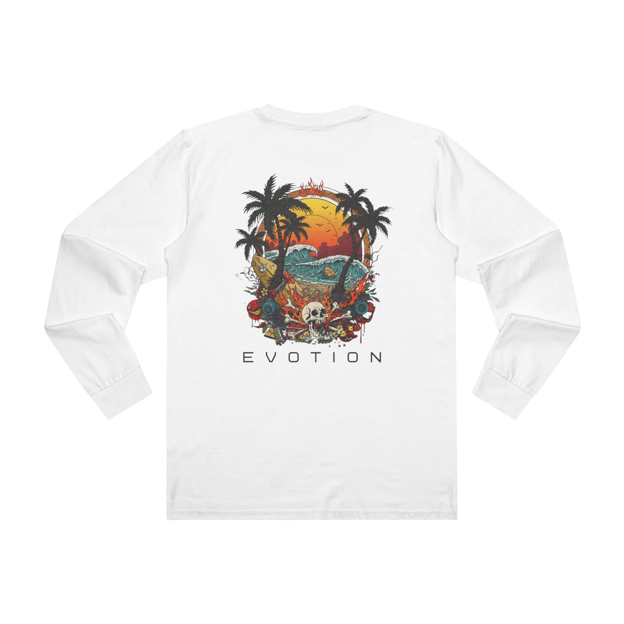 Evotion Chaos Long Sleeve Tee – Unisex Skate & Surf Streetwear Layer