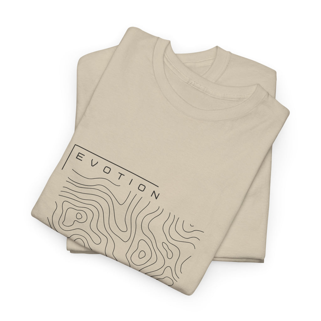 Evotion Contour Map Inspired Tee – Unisex Skate, Surf & Streetwear T-Shirt
