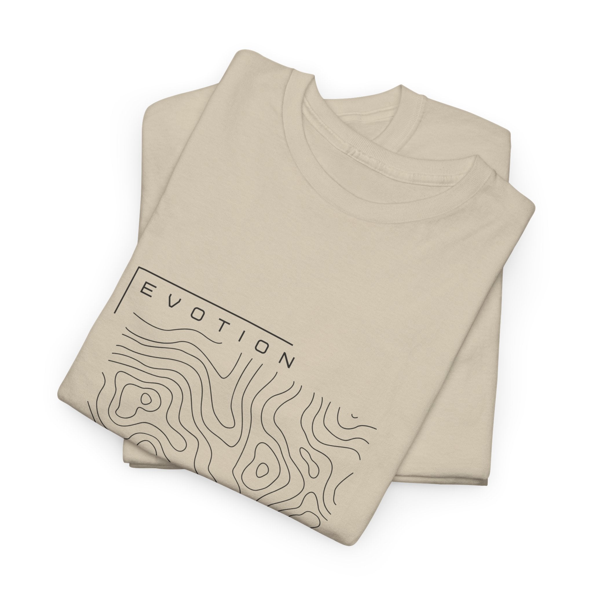 Evotion Contour Map Inspired Tee – Unisex Skate, Surf & Streetwear T-Shirt