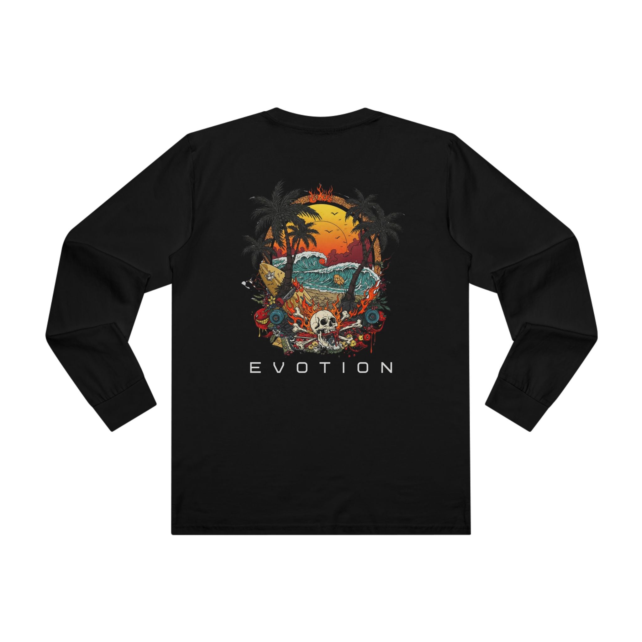 Evotion Chaos Long Sleeve Tee – Unisex Skate & Surf Streetwear Layer