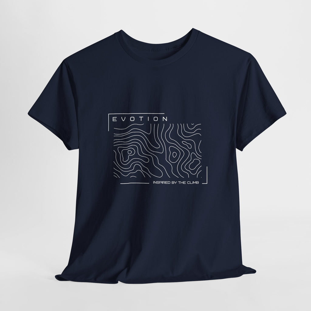 Evotion Contour Map Inspired Tee – Unisex Skate, Surf & Streetwear T-Shirt