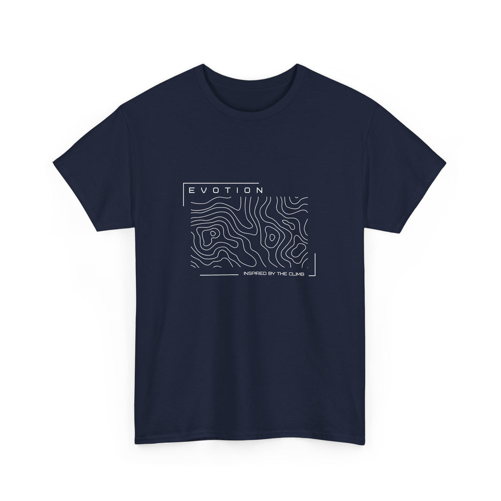 Evotion Contour Map Inspired Tee – Unisex Skate, Surf & Streetwear T-Shirt