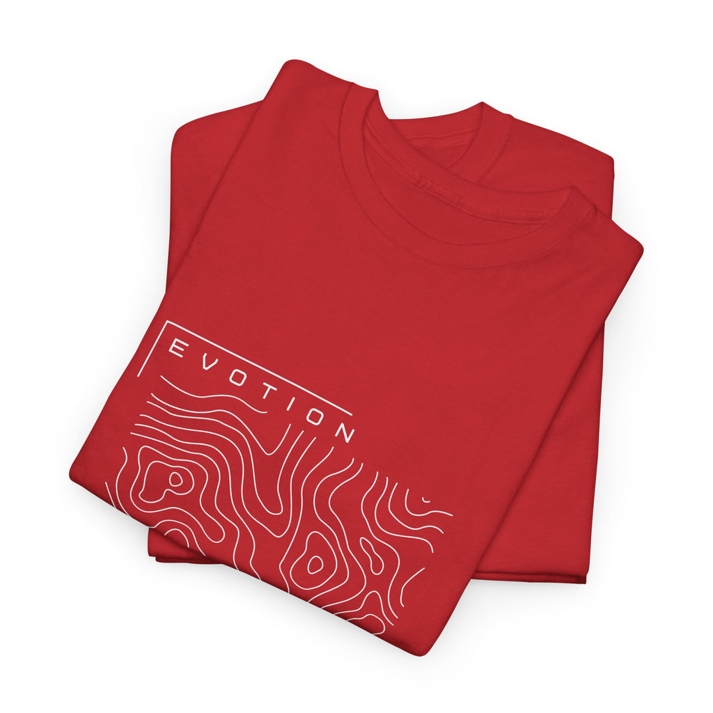 Evotion Contour Map Inspired Tee – Unisex Skate, Surf & Streetwear T-Shirt