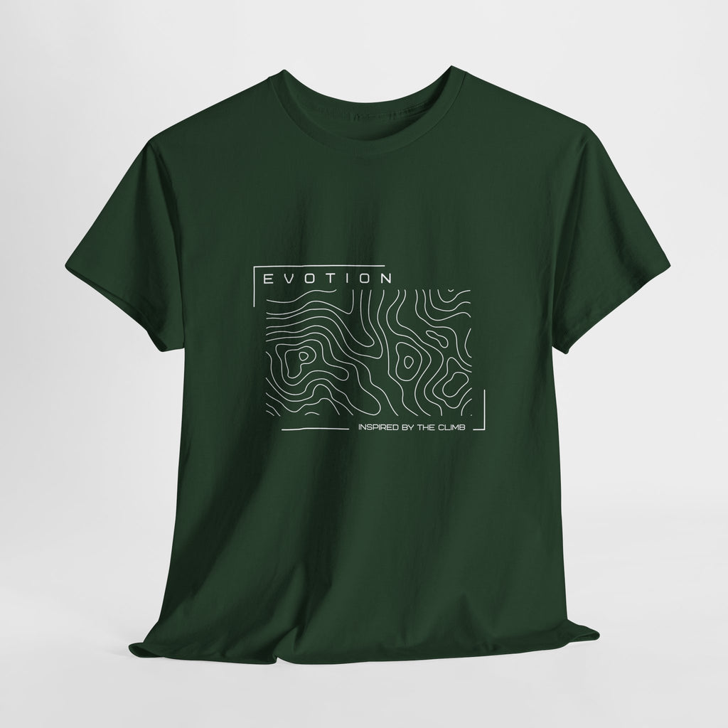 Evotion Contour Map Inspired Tee – Unisex Skate, Surf & Streetwear T-Shirt