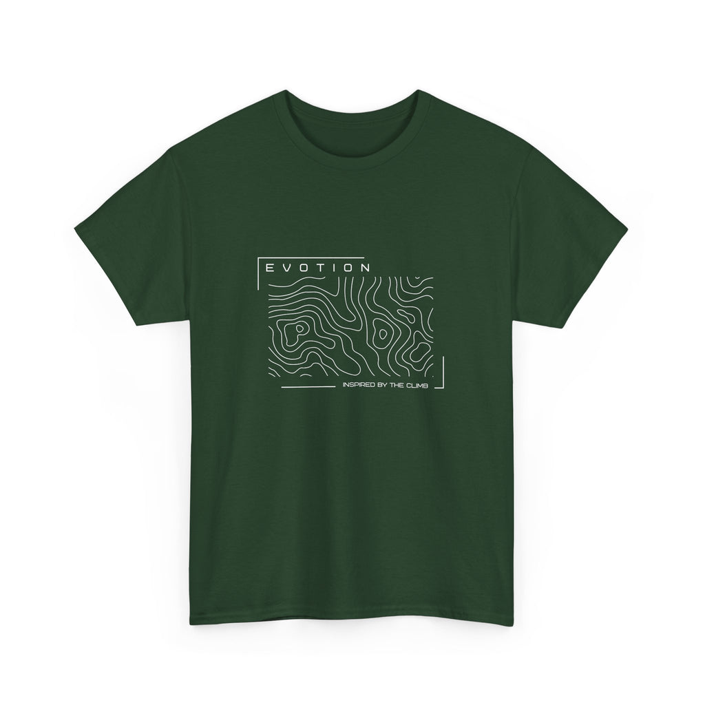 Evotion Contour Map Inspired Tee – Unisex Skate, Surf & Streetwear T-Shirt