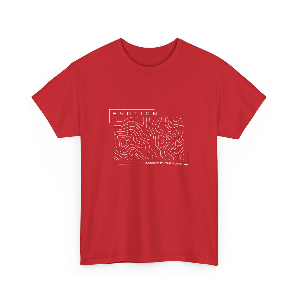 Evotion Contour Map Inspired Tee – Unisex Skate, Surf & Streetwear T-Shirt