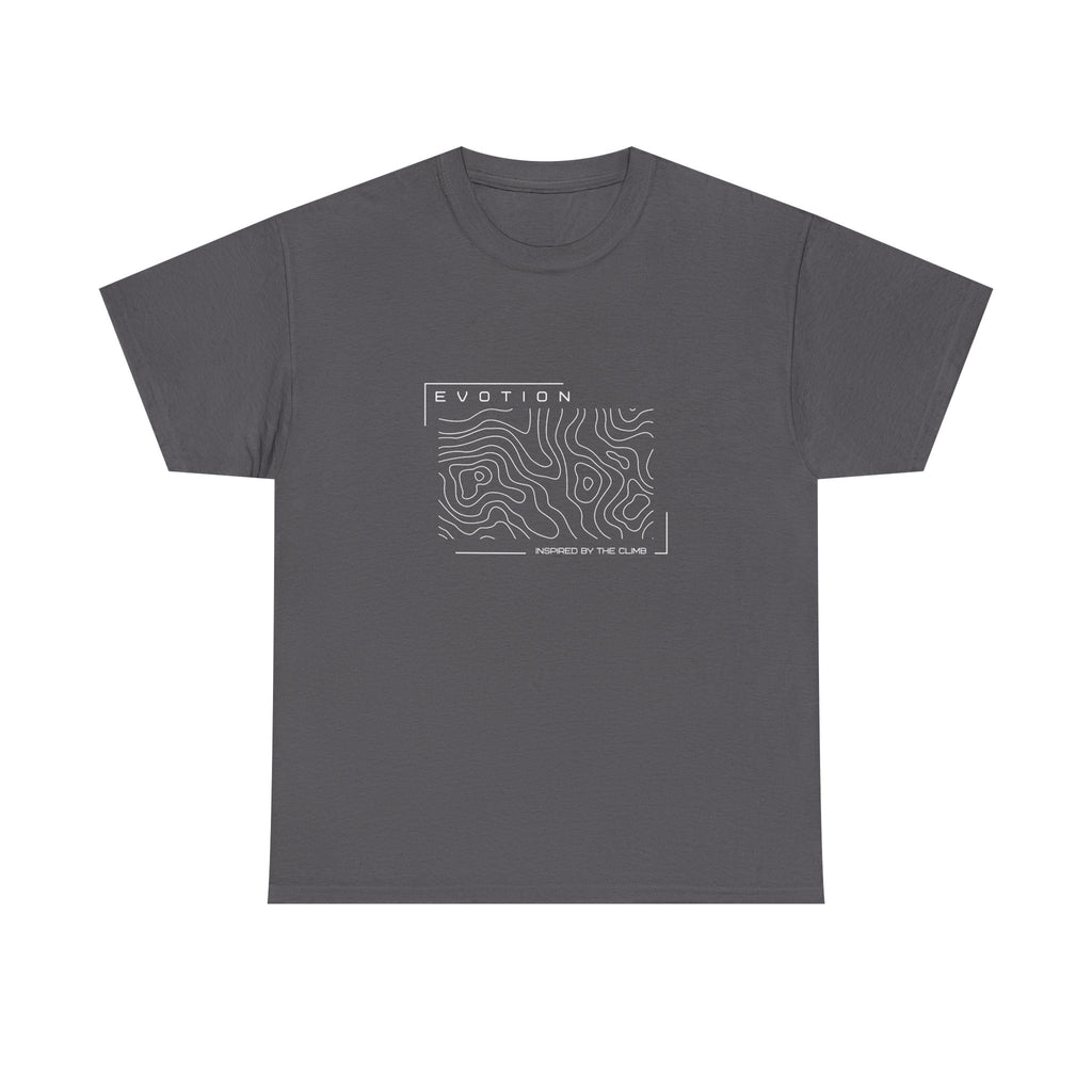 Evotion Contour Map Inspired Tee – Unisex Skate, Surf & Streetwear T-Shirt