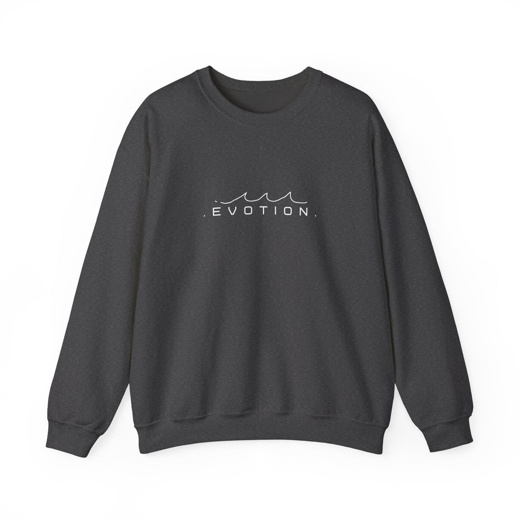 Evotion Wave Inspired Crewneck Sweatshirt – Minimal Streetwear for Skate & Surf Life