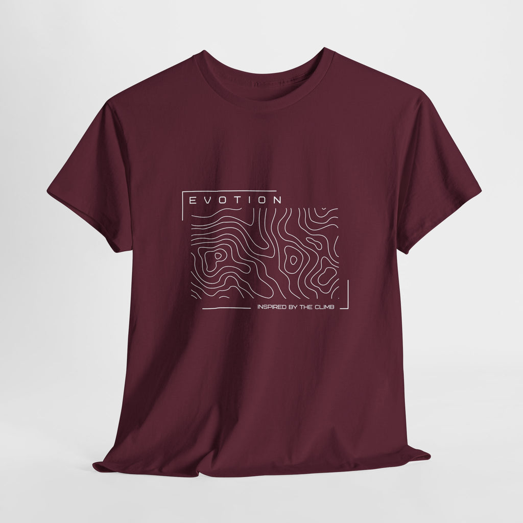 Evotion Contour Map Inspired Tee – Unisex Skate, Surf & Streetwear T-Shirt