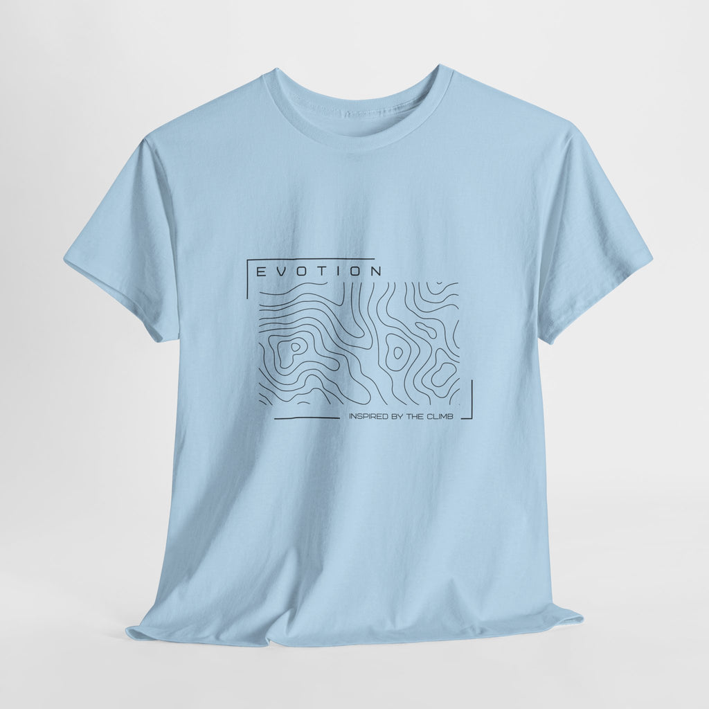 Evotion Contour Map Inspired Tee – Unisex Skate, Surf & Streetwear T-Shirt