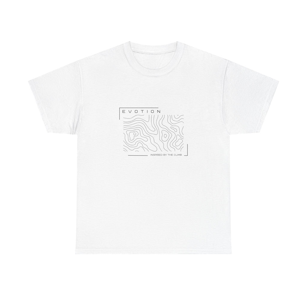 Evotion Contour Map Inspired Tee – Unisex Skate, Surf & Streetwear T-Shirt