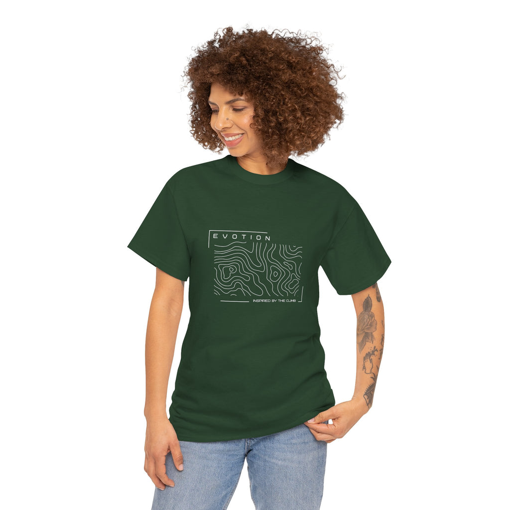 Evotion Contour Map Inspired Tee – Unisex Skate, Surf & Streetwear T-Shirt