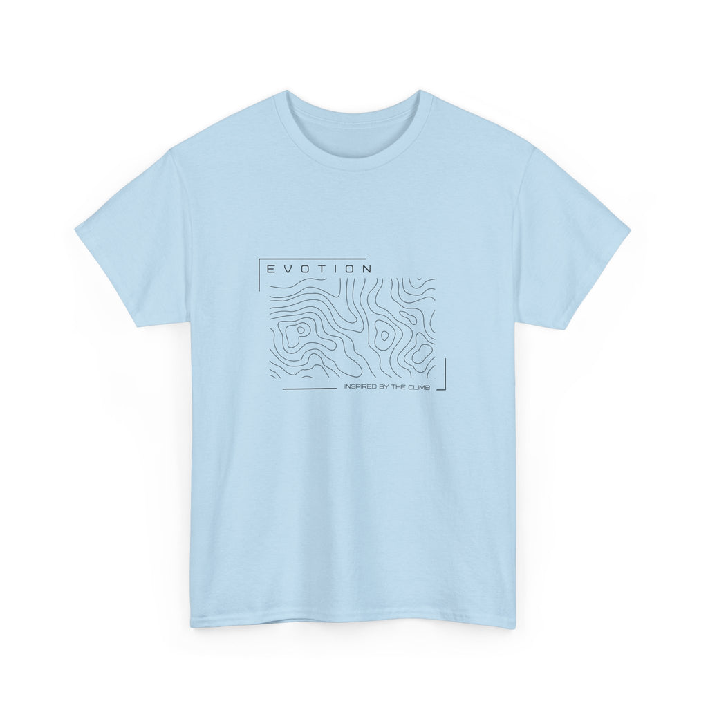 Evotion Contour Map Inspired Tee – Unisex Skate, Surf & Streetwear T-Shirt