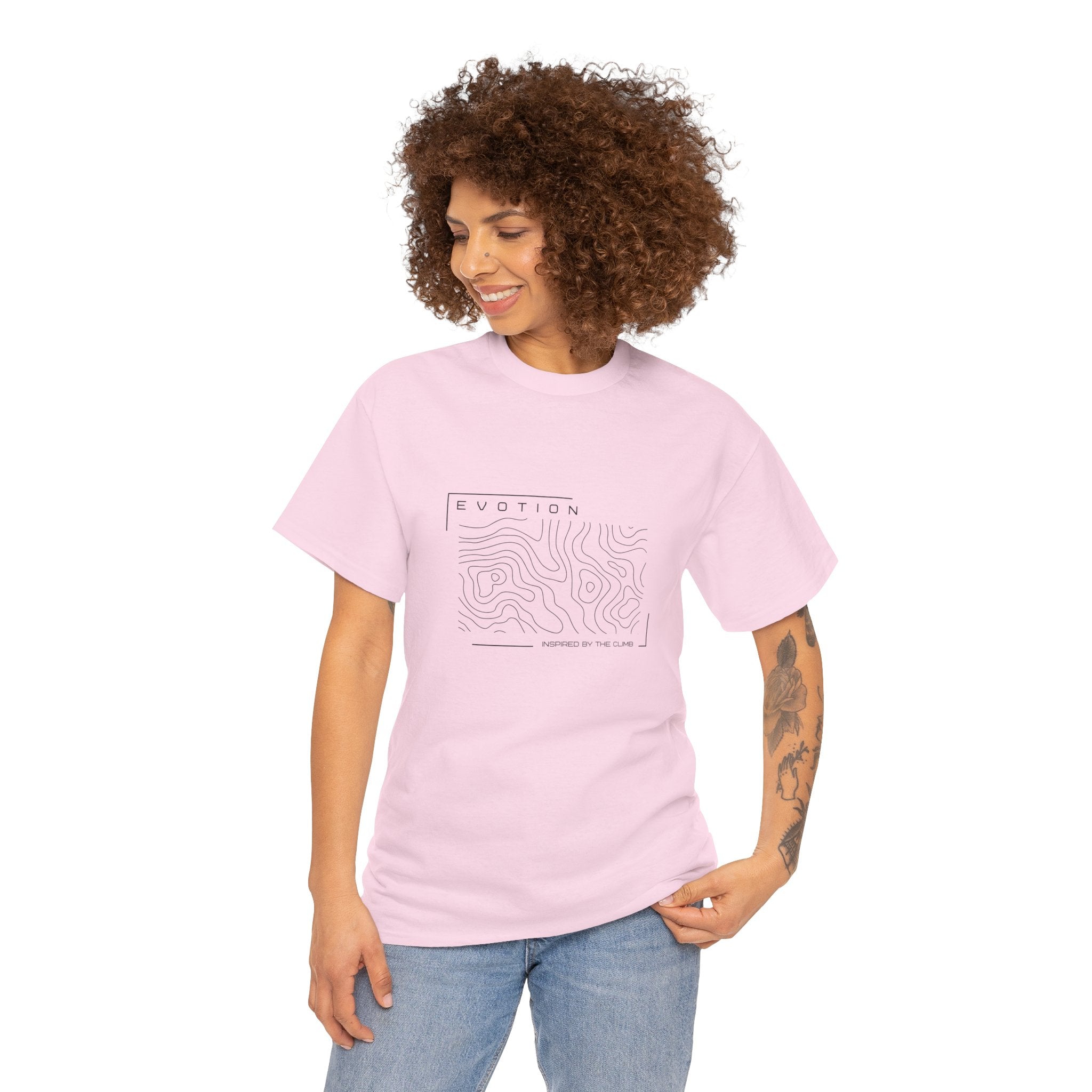 Evotion Contour Map Inspired Tee – Unisex Skate, Surf & Streetwear T-Shirt