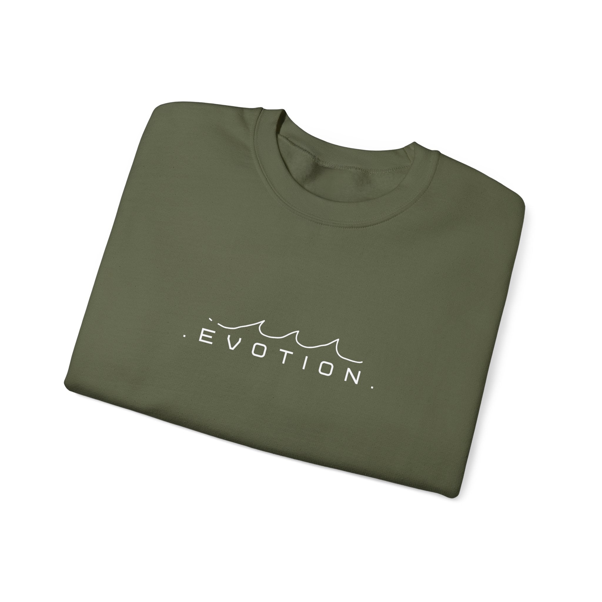 Evotion Wave Inspired Crewneck Sweatshirt – Minimal Streetwear for Skate & Surf Life