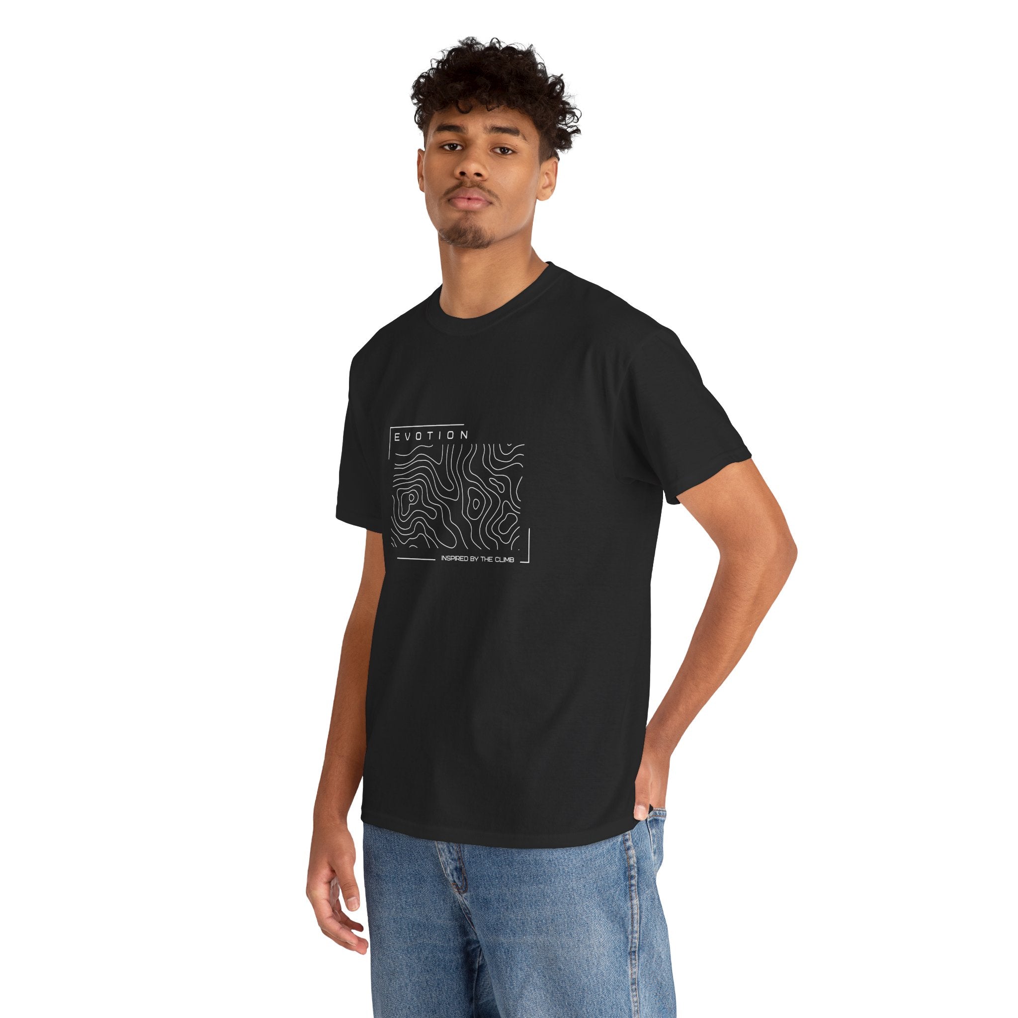 Evotion Contour Map Inspired Tee – Unisex Skate, Surf & Streetwear T-Shirt