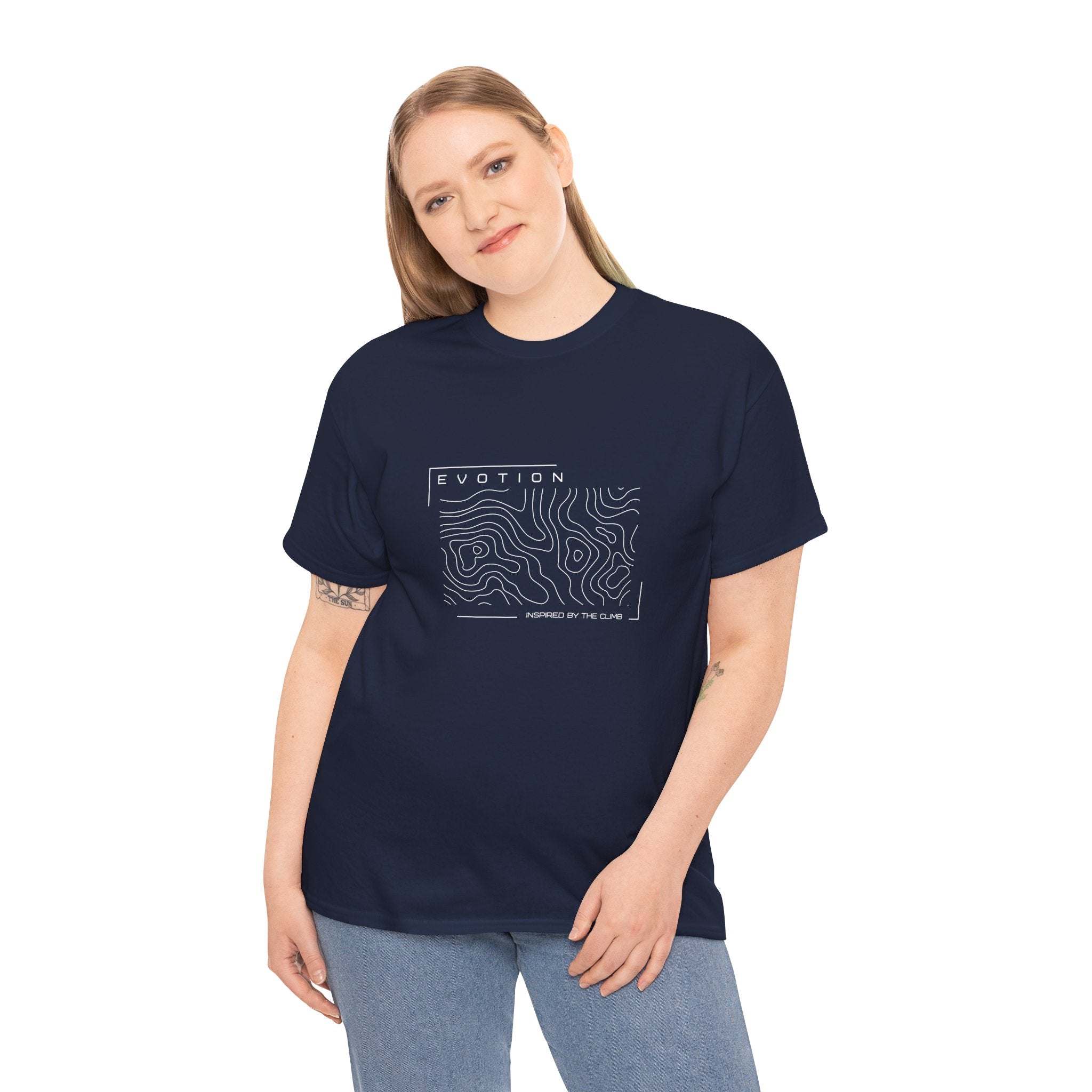 Evotion Contour Map Inspired Tee – Unisex Skate, Surf & Streetwear T-Shirt