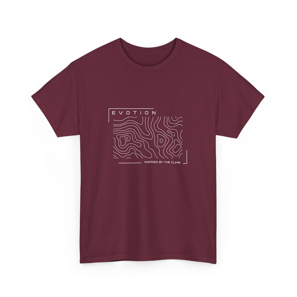 Evotion Contour Map Inspired Tee – Unisex Skate, Surf & Streetwear T-Shirt
