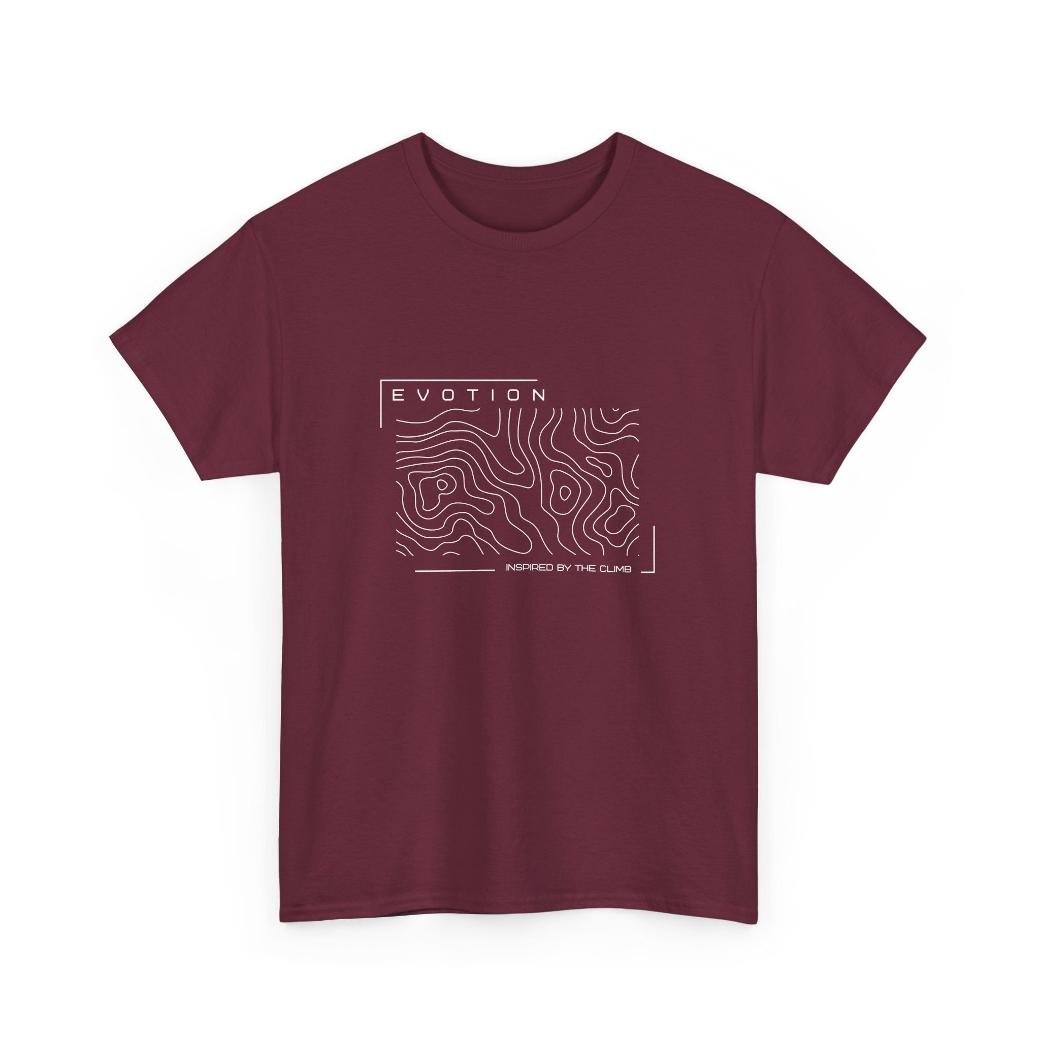 Evotion Contour Map Inspired Tee – Unisex Skate, Surf & Streetwear T-Shirt