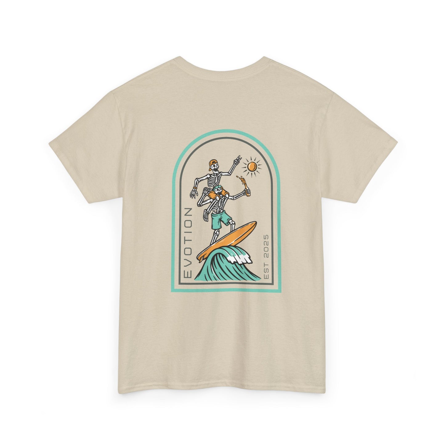 Evotion Surf Skeleton Tee – Unisex Skate, Surf & Streetwear T-Shirt