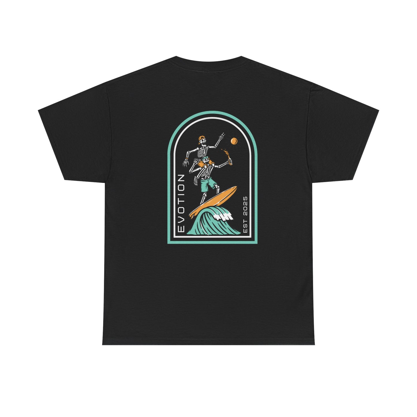 Evotion Surf Skeleton Tee – Unisex Skate, Surf & Streetwear T-Shirt